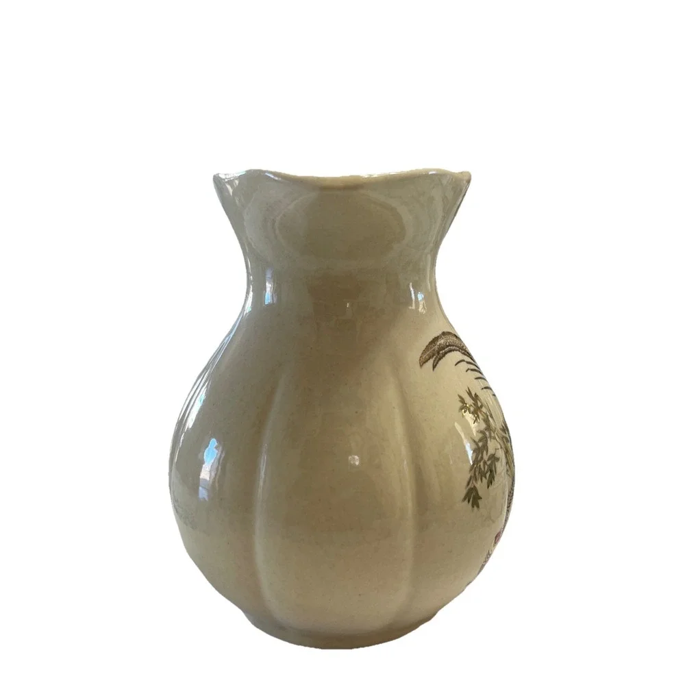 Vintage Oriental Bird of Paradise Gold Accented‎ Elegant Design Small 6